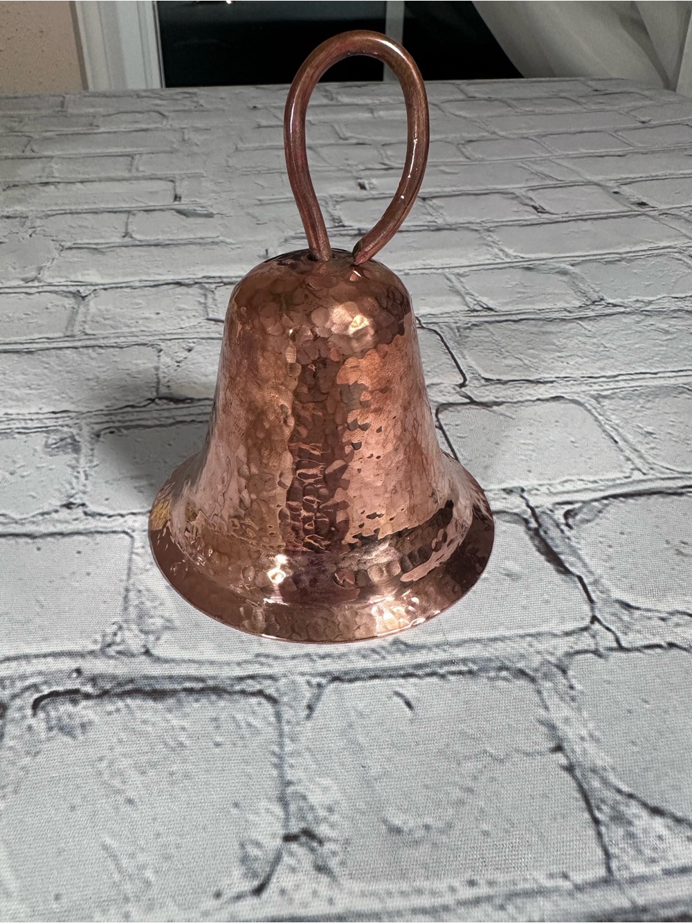 Hand-Hammered Copper Bell - Shiny Copper Tone 4” NEW